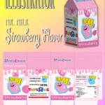 Illustration - Strawberry Milk Carton Prospect with Design