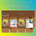 Illustration - Chocolate Milk Carton Design and Proof